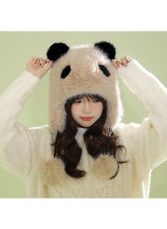 2024 Cute Cartoon Panda Plush Hat Women Warm Earflap Cap Ytm 164m colors