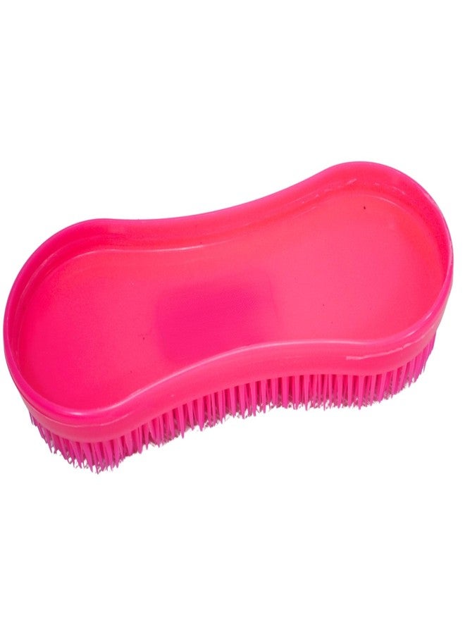 إنتريبيد إنترناشونال فرشاة تنظيف الخيول السحرية من إنتريبيد إنترناشونال، لمجموعة العناية بالخيول، مزودة بشعيرات بلاستيكية متينة، فرش تنظيف الخيول، لون وردي داكن - Image 1