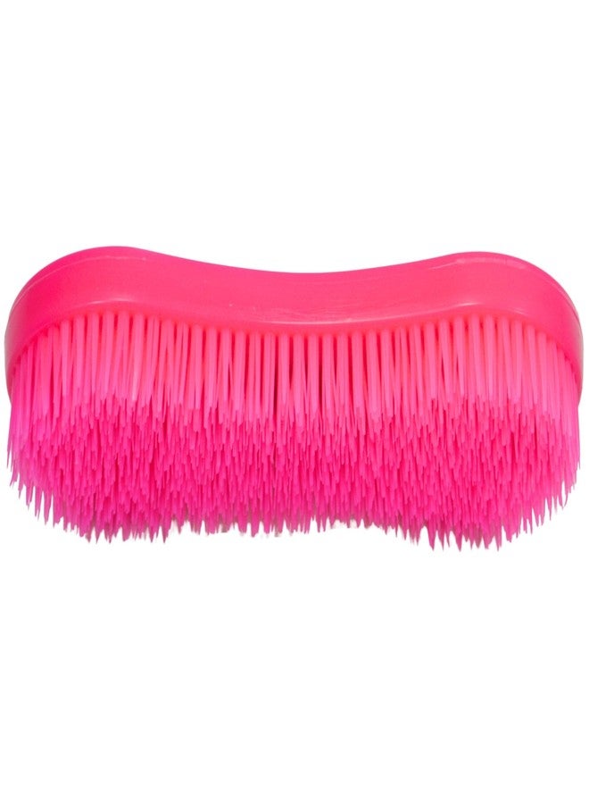 إنتريبيد إنترناشونال فرشاة تنظيف الخيول السحرية من إنتريبيد إنترناشونال، لمجموعة العناية بالخيول، مزودة بشعيرات بلاستيكية متينة، فرش تنظيف الخيول، لون وردي داكن - Image 4