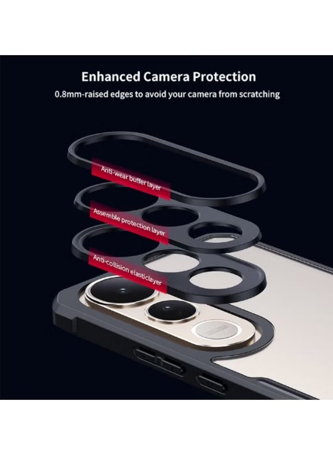 Magnetic Case for VIVO V50 Lite 5G [Compatible with Magsafe] Ultra-Thin Cover Soft TPU Bumper + Acrylic Clear Back Airbags Shookproof Drop - Image 3