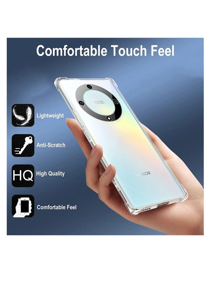 ELTRAZONE Honor X9a 5G Clear Case Cover Shockproof flexible Silicone Bumper Cover Transparent Anti scratch TPU Full Camera Protection - Image 3