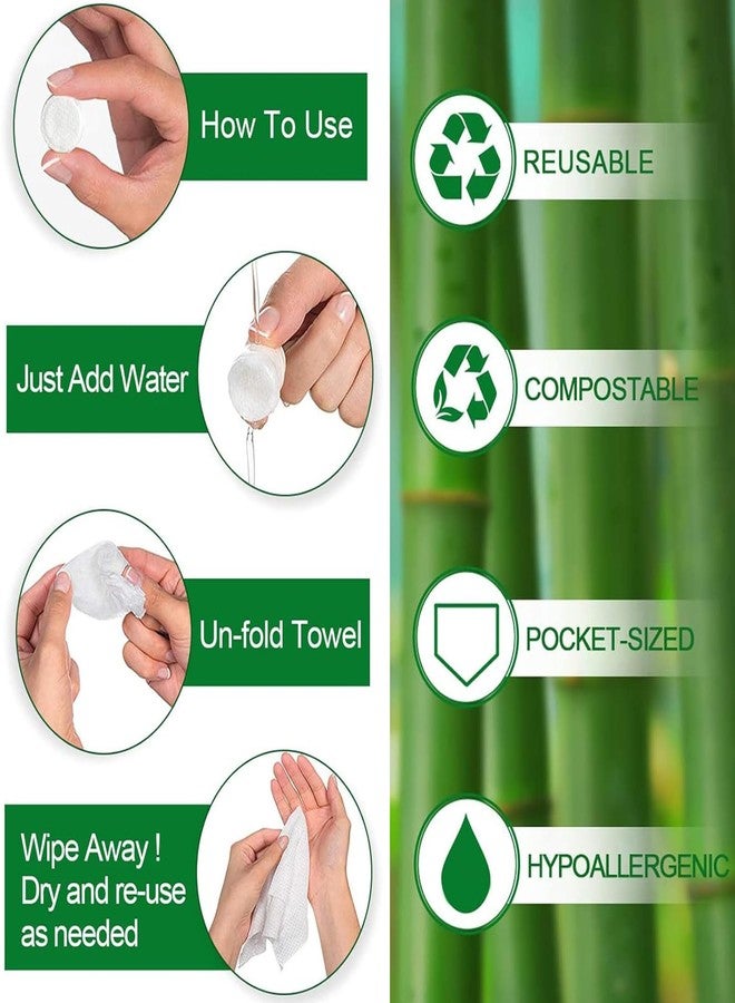 Vabrloy Compressed Towels,Portable Compressed Towel Tablets for Travel,Compressed,Home,Outdoor Activities(100 PCS) - Image 4