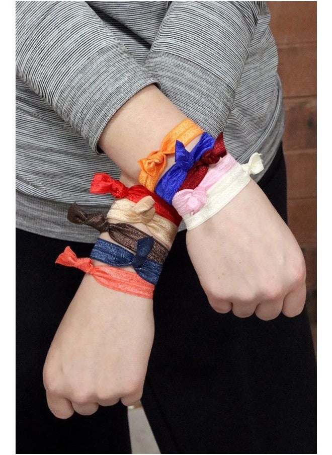 Kenz Laurenz Black Hair Ties No Crease Ponytail Holders (Available in Lots of Pack Quantities) - Ouchless Elastic Styling Accessories Pony Tail Holder Ribbon Bands - By Kenz Laurenz (50 Pack)  - Image 5