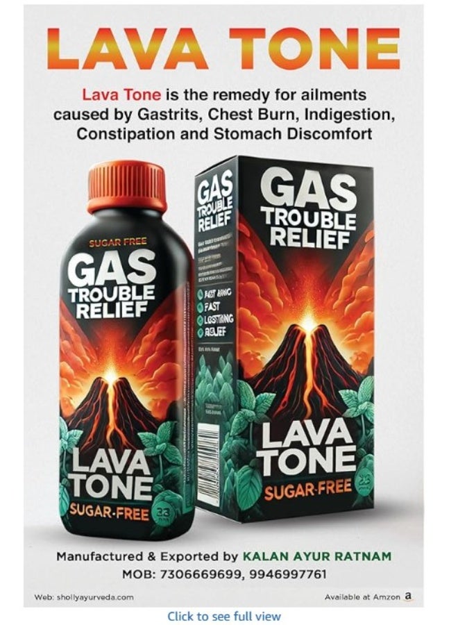 Lava Gas Trouble Relief Lava Tone 200ml -Sugar Free - Image 1