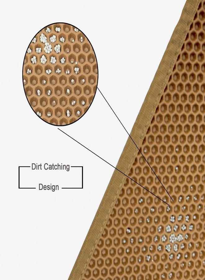 Mom's Aura Cat Litter Mat Litter Box Mat for Kitty, EVA Honeycomb Double Layer Design, Urine & Waterproof Scatter Control, Less Waste, Easier To Clean,Non Slip (Brown 75 x 60cm) - Image 3