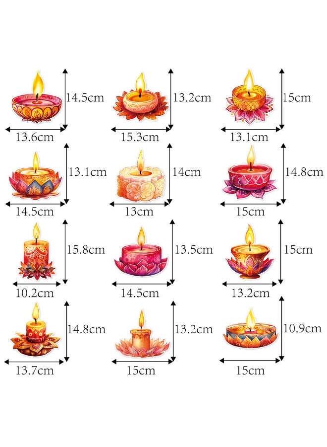 Diwali Wall Decorations Set-12 Sheets Removable Paper Decals with 16 Dots for Home Puja, Party & Birthday Celebrations - Image 5