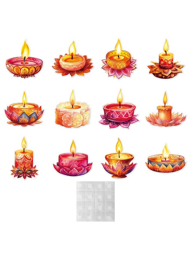 Diwali Wall Decorations Set-12 Sheets Removable Paper Decals with 16 Dots for Home Puja, Party & Birthday Celebrations - Image 4
