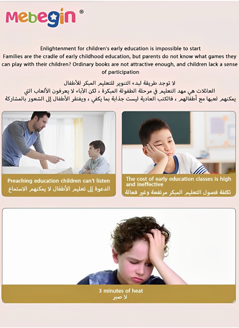 ميبيجين كتاب هادئ للأطفال الصغار، مرحلة ما قبل المدرسة، مونتيسوري تفاعلي، كتاب هادئ للأطفال الصغار من سن 3 سنوات فما فوق، لعبة تعليمية، لعبة سفر للأولاد والبنات  - Image 4
