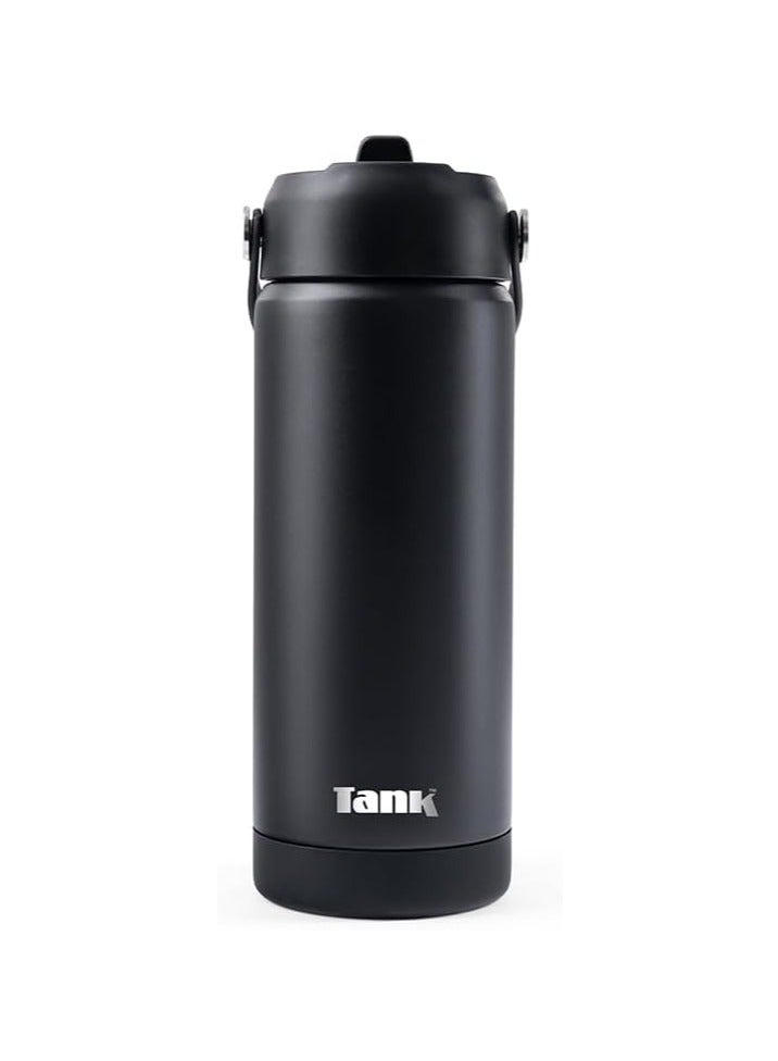 تانك موڤ، ٥٥٠ مل، زجاجة ستانلس ستيل، خالية من مادة BPA، معزولة حراريًا، مانع للتسريب - أسود - Image 1