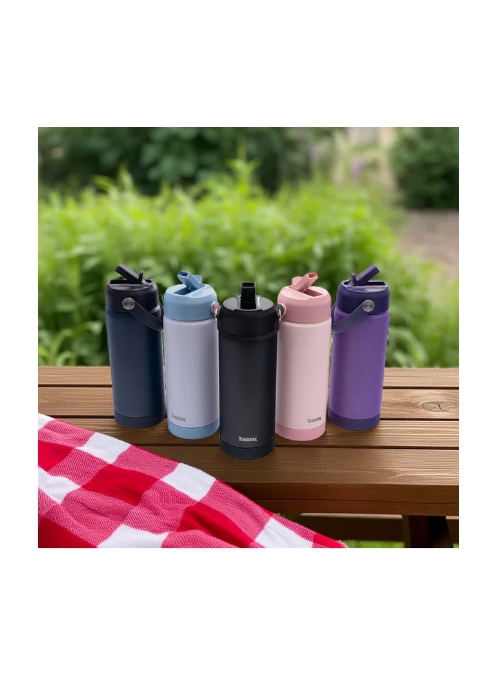 تانك موڤ، ٥٥٠ مل، زجاجة ستانلس ستيل، خالية من مادة BPA، معزولة حراريًا، مانع للتسريب - أسود - Image 4