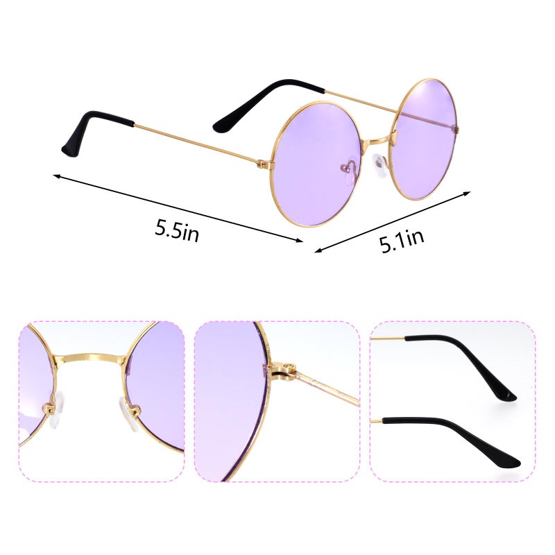 Sucrain 4PCS Mardi Gras Accessories Set Include Sequin Hat Sequin Bow Tie Sunglasses Suspenders for Men Costume Outfit Carnival Party - Image 4
