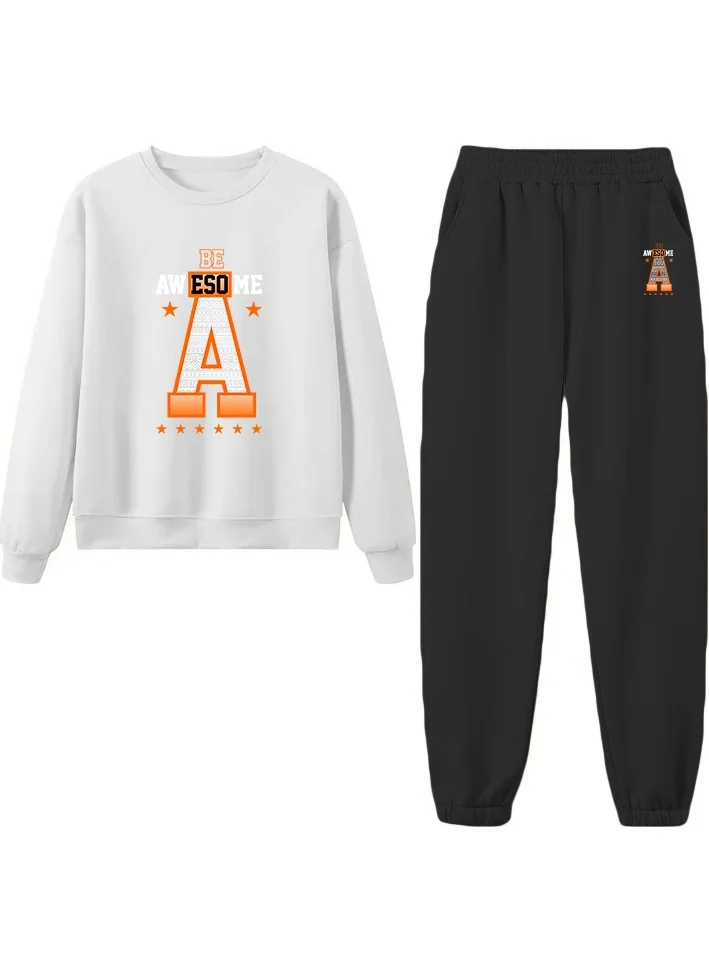دوغ فش Tracksuit Oversize Avesome Printed Tracksuit White