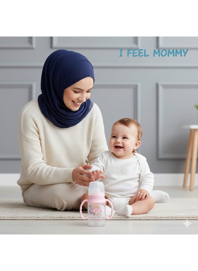 Momeasy Standard Feeding Bottle with Handles – 4oz / 120ml 44603 Pink - Image 3