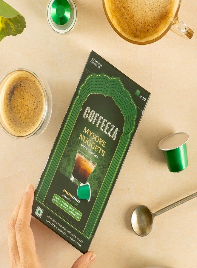 COFFEEZA (Aaa Arabica Grade) Mysore Nuggets Aluminium Coffee Capsules (Specialty Coffee) Intensity 7/10 - (Box Of 10) - Image 4