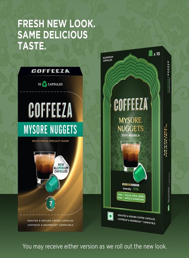 COFFEEZA (Aaa Arabica Grade) Mysore Nuggets Aluminium Coffee Capsules (Specialty Coffee) Intensity 7/10 - (Box Of 10) - Image 3