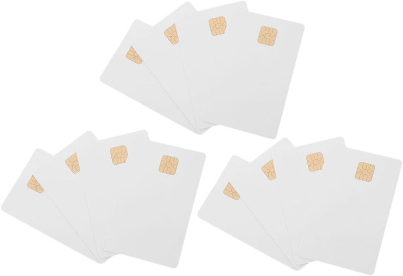 12Pcs Blank Ic Cards with Memory for Access Control Systems White Credit Cards Durable and Lightweight for and Various Applications - Image 1