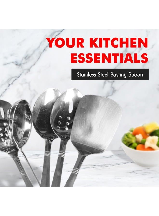 Chef Craft Select Basting Spoon, 13.5 inch, Stainless Steel - Image 5