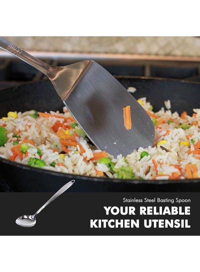 Chef Craft Select Basting Spoon, 13.5 inch, Stainless Steel - Image 3