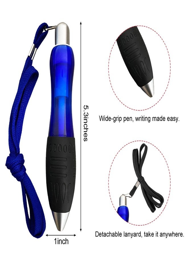 lyforx 14pcs Big Fat Pens Aids Writing For Tremor, Arthritis, Parkinson, Handicap, Carpal Tunnel Large Wide Grip Pens Blue (2 Pens + 6 Black Refills + 6 Blue Refills) - Image 2