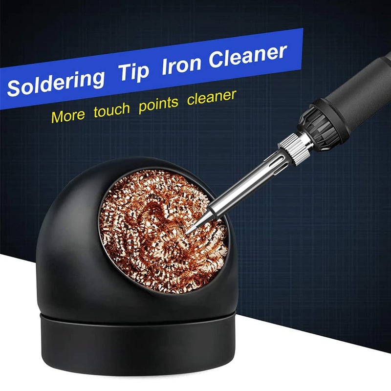 Digital Craft Desoldering Cleaning Ball Soldering Iron Mesh Filter Cleaning Nozzle Tip Copper Wire Cleaner Ball Metal Dross Box Clean Ball Tip Cleaner BallEngraving Cutter - Image 3