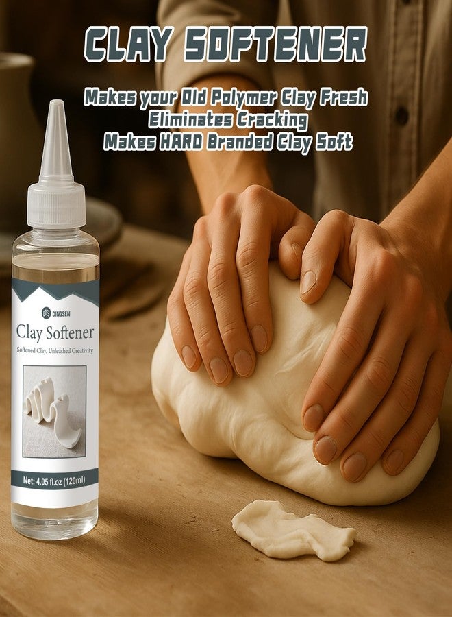 DINGSEN Premium Polymer Clay Softener - Revive Hardened Clay, Enhances Flexibility & Adhesion, Adds Shine After Baking, Ideal for Ceramic Artists, Teachers & DIY Craft Lovers (120ml) - Image 2