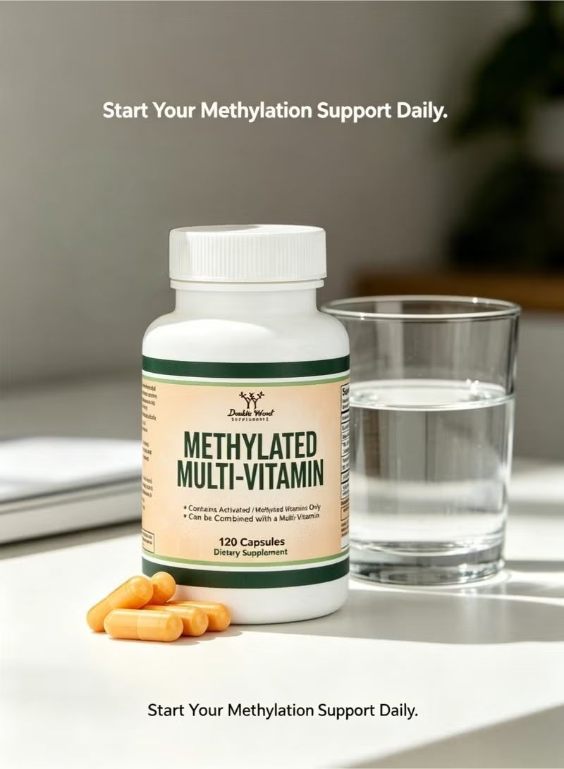 Double Wood Supplements Methylated Multivitamin Methylated and Activated Vitamins Only Methylated B Complex with Trimethylglycine TMG and MethylfolateNonGMO Gluten Free MTHFR Supplement 120 Capsules by Double Wood - Image 4
