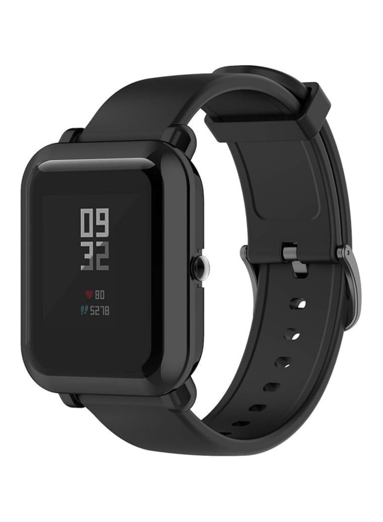 حافظة ELMO3EZZ متوافقة مع Amazfit GTS 2 Mini/Bip U Pro/Bip S/Bip Lite حافظة حماية شاشة شاملة للساعة غطاء ناعم من مادة TPU مقاوم للصدمات غطاء نحيف واقي من الصدمات (أسود) - Image 5