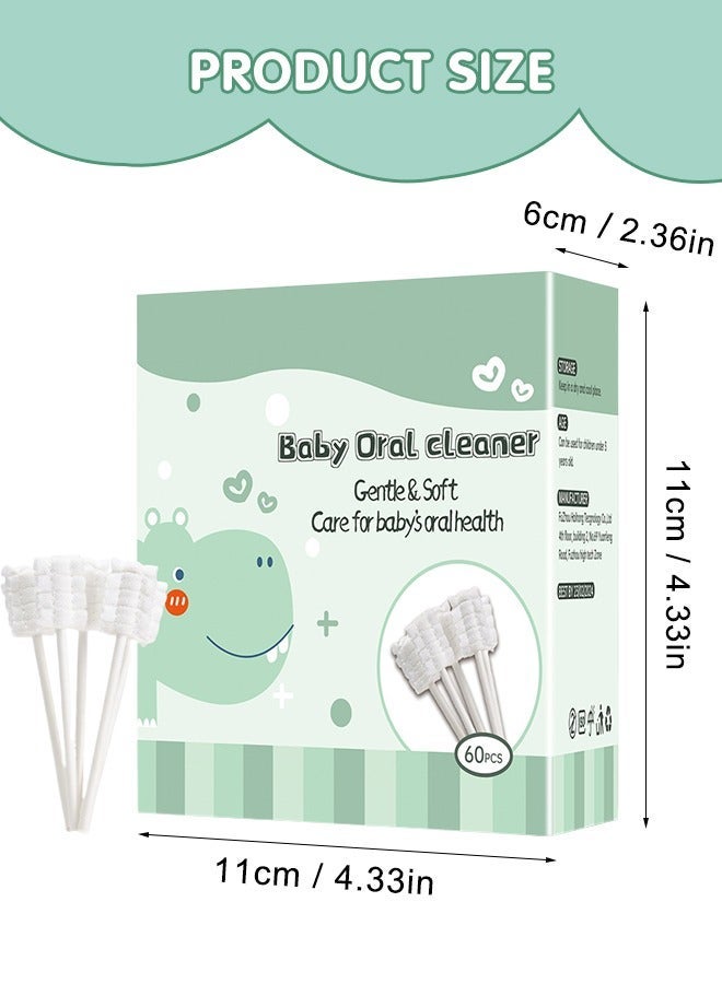 60PCS Baby Tongue Cleaner, Newborn Oral Care Tool, Infant Toothbrush for 0-36 Months - Image 2