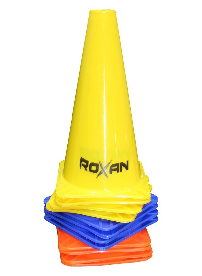 ROXAN S.I.I. Marker Plastic Cones for Soccer Cricket Track and Field Sports (6 Inch, Red, Yellow, Orange Blue, Green) - Pack of 12 - Image 4