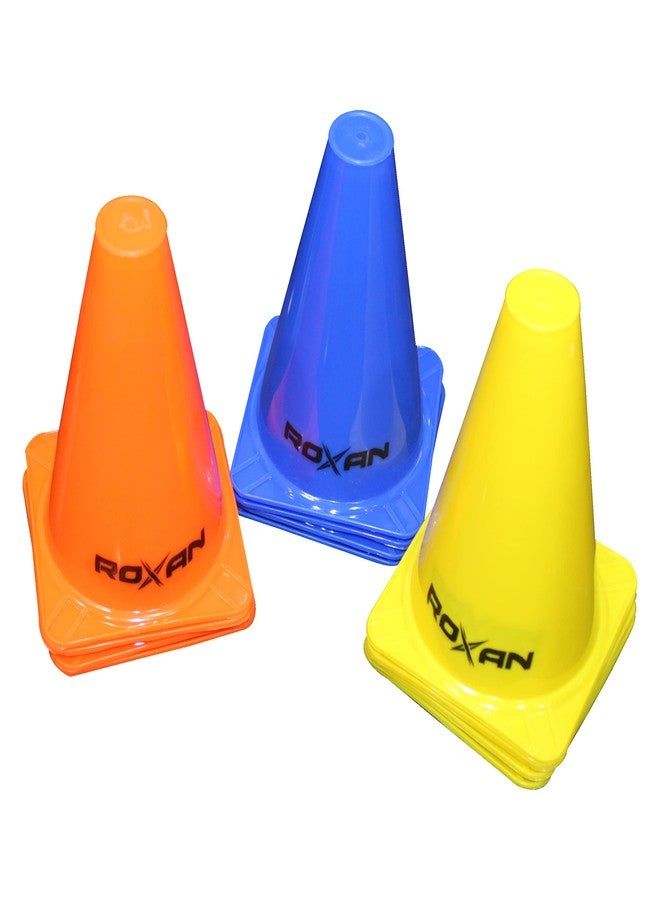 ROXAN S.I.I. Marker Plastic Cones for Soccer Cricket Track and Field Sports (6 Inch, Red, Yellow, Orange Blue, Green) - Pack of 12 - Image 5