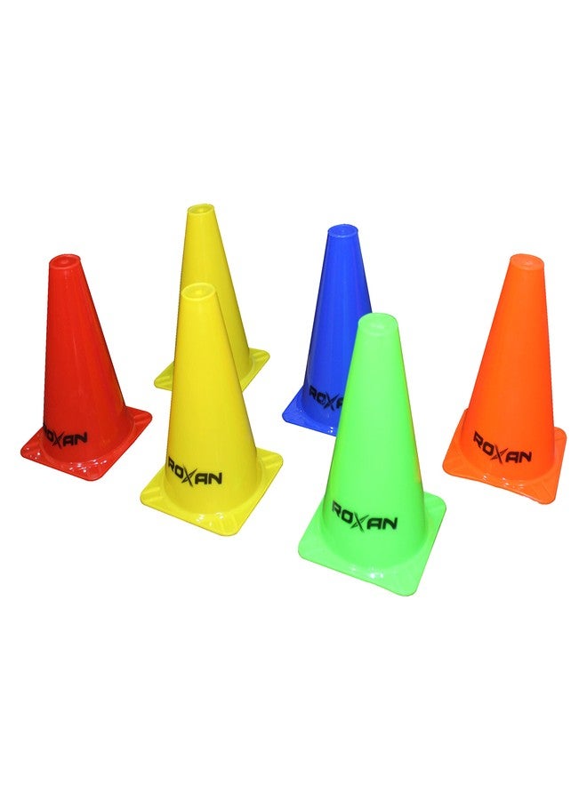 ROXAN S.I.I. Marker Plastic Cones for Soccer Cricket Track and Field Sports (6 Inch, Red, Yellow, Orange Blue, Green) - Pack of 12 - Image 2
