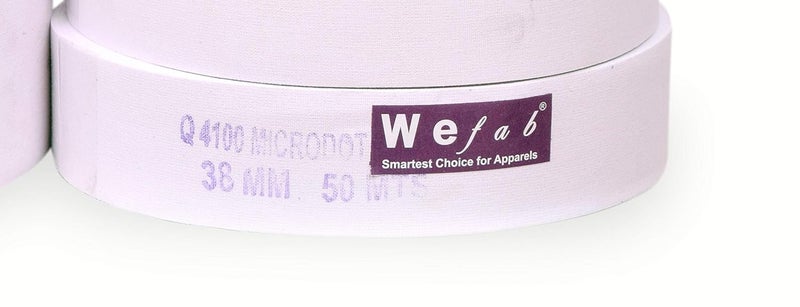 Wefab Iron on Canvas Roll 50 Meters Interfacing Fusible Interlining 100% Cotton Stiff Finish Buckram for Salwar,Curtains etc Tailoring & Boutique Purpose (38mm(1.5 inch)) - Image 1