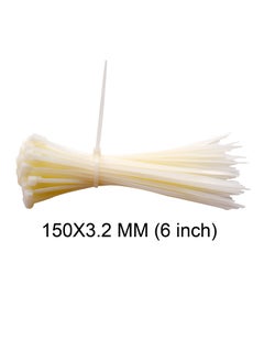 OVG OVG Nylon Self Locking Cable Ties White 150 mm 32 mm 6 Inch Pack of 200 Pcs Heavy Duty Strong Zip Ties Teeth Grip Fastener Organizer Tie 200 6 inch 150mm 32mm  - Image 3