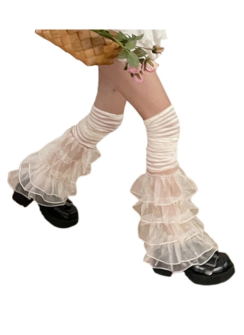 Excefore Women Leg Warmers Ribbed Knit, Long Leg Warmer, Kawaii Y2K Harajuku Gyaru Cute Leg Warmers Goth Lolita Boot Socks for Girls  - Image 1