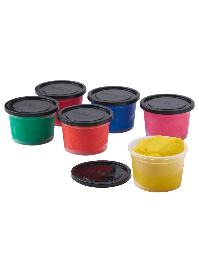 MALA Modeling Dough, Mixed Colours, Pack of 6 - Image 1