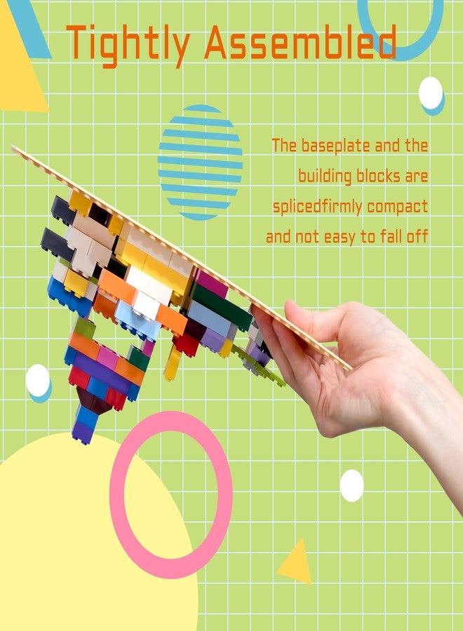 Vdealen 8 Pack Classic Baseplates 10" x 10" Large Building Plates for Building Bricks, Compatible with All Major Brands and Activity Table- Perfect STEM Gift for Builders (Multicolored) - Image 4