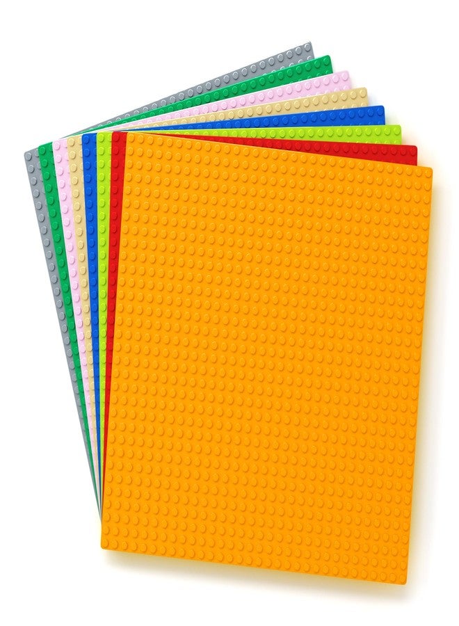 Vdealen 8 Pack Classic Baseplates 10" x 10" Large Building Plates for Building Bricks, Compatible with All Major Brands and Activity Table- Perfect STEM Gift for Builders (Multicolored) - Image 1