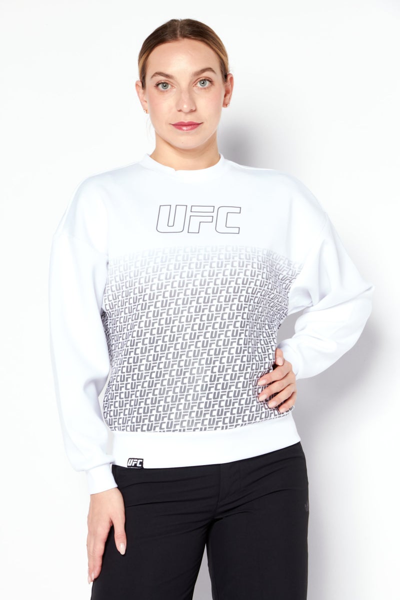 Ufc Women Sportswear Fit Long Sleeves Training Sweatshirt, White  - Image 1