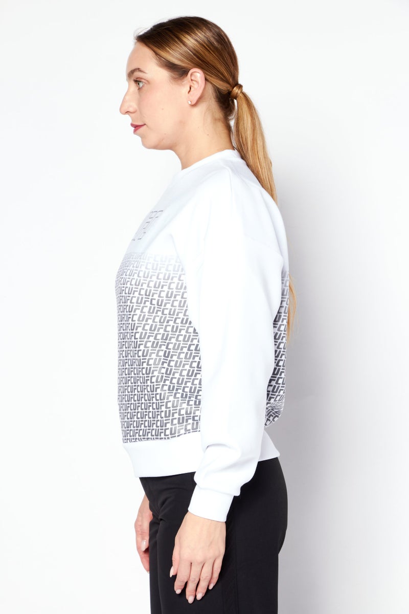 Ufc Women Sportswear Fit Long Sleeves Training Sweatshirt, White  - Image 2