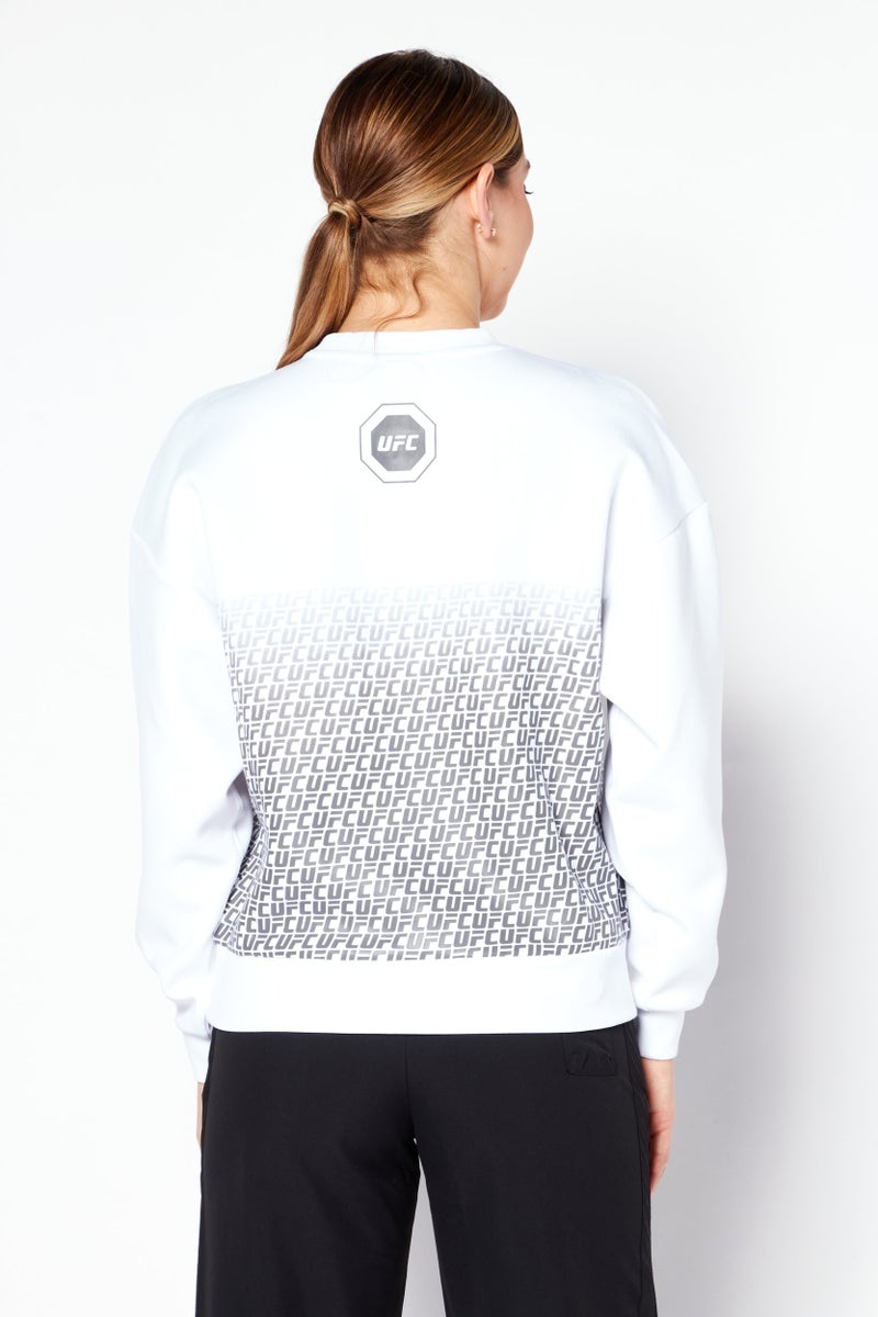 Ufc Women Sportswear Fit Long Sleeves Training Sweatshirt, White  - Image 4