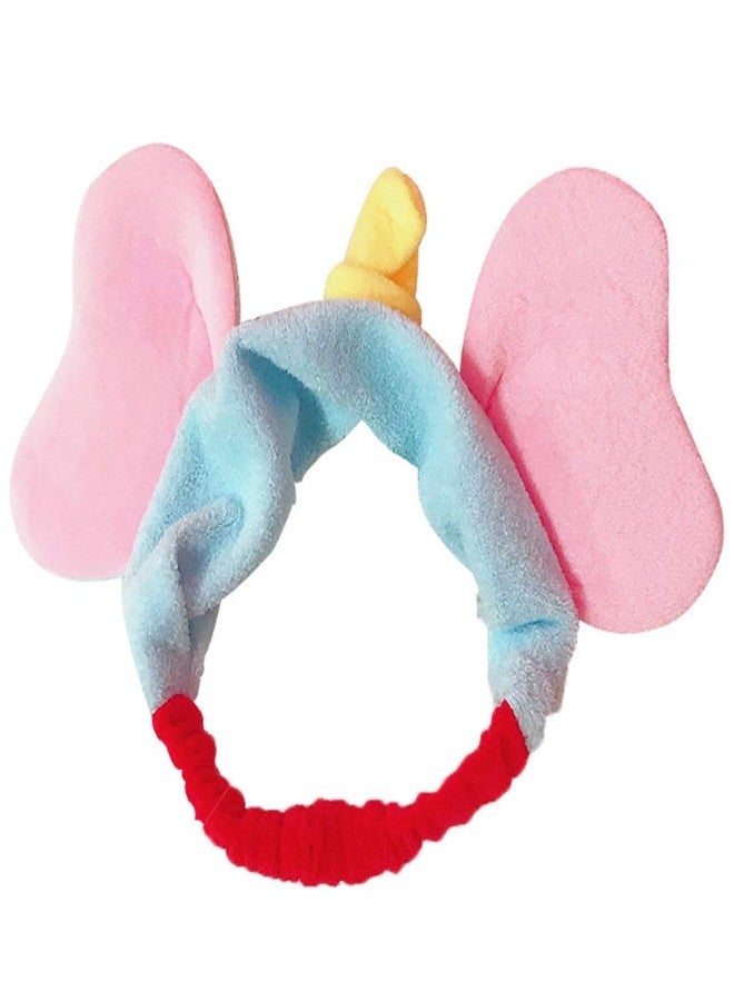 Teensery 2 Pcs Makeup Headbands Lovely Elephant Ear Hair Band Soft Elastic Makeup Head Wrap Beauty Tool for Shower, Face Washing, Facial Mask, Spa - Image 1