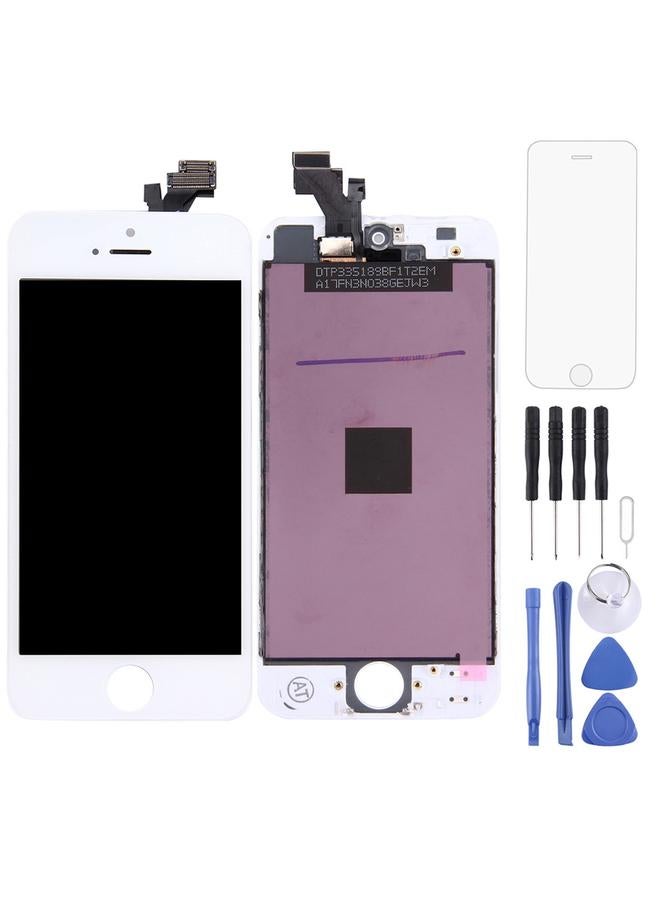 إيروريكس شاشة LCD TFT بديلة مع إطار لجهاز iPhone 5 باللون الأبيض - Image 1