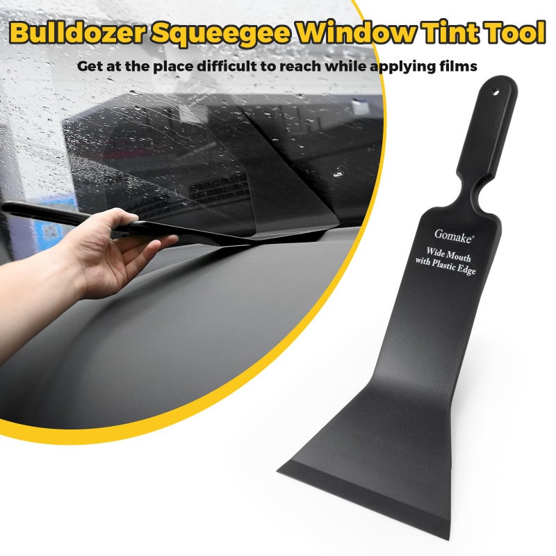 Gomake Window Tint Kit Vinyl Wrap Tool Car Windshield Back Window Tinting Tools with Bulldozer Squeegee Scrubber Paddle,Rubber Blade Scraper,Film Cutter for Car Wrapping,Vinyl Film Installation - Image 2