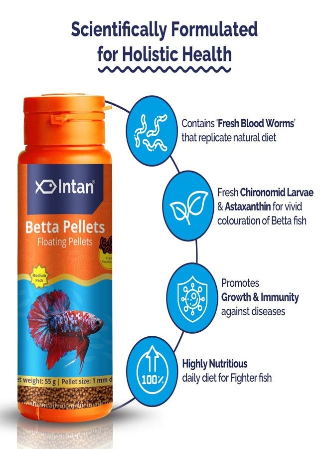 Intan - Betta Pellets - All Life Stages, Fish, 55 G - Image 4