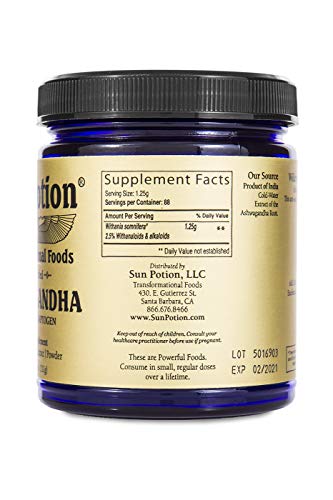Sun Potion Ashwagandha (Wildcrafted) | 111 Grams | 88 Servings - Image 2