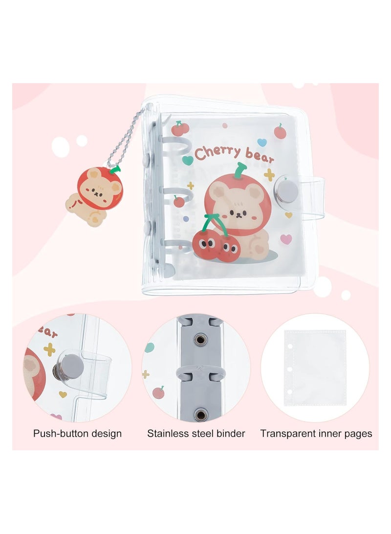 SYOSI 2 Pcs Mini Photo Album 3 Inch Card Binder Photo Album Kpop Photo Card Holder with Pendant Mini Kpop Photocard Holder Book Photocard Binder for Photo Collection 40 Pockets Totally  - Image 3