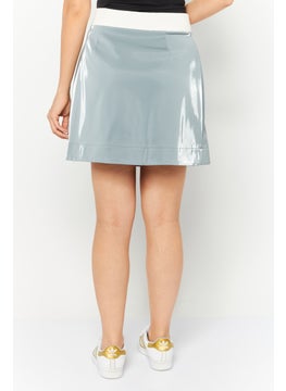 adidas Originals Women Sportswear Fit Brand Logo Outdoor Skirt, Grey  - Image 4