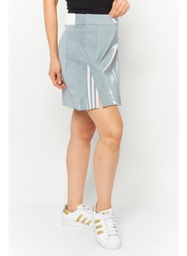 adidas Originals Women Sportswear Fit Brand Logo Outdoor Skirt, Grey  - Image 3