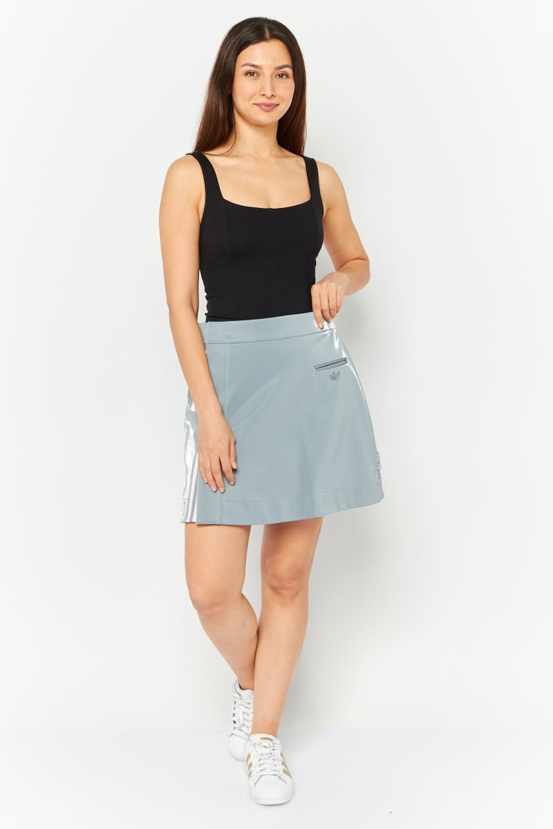 adidas Originals Women Sportswear Fit Brand Logo Outdoor Skirt, Grey - Image 2
