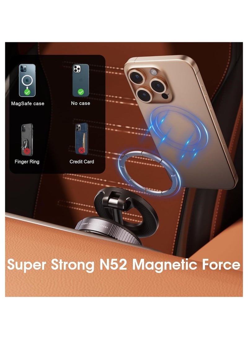 2025 Upgraded Vacuum Magnetic Car Phone Holder 360° Reinforced 96LBS Ultra Suction Cup Phone Mount for MagSafe Cell Phone Holders for Your Car/Gym/Mirror Mount for iPhone & Android - Image 5